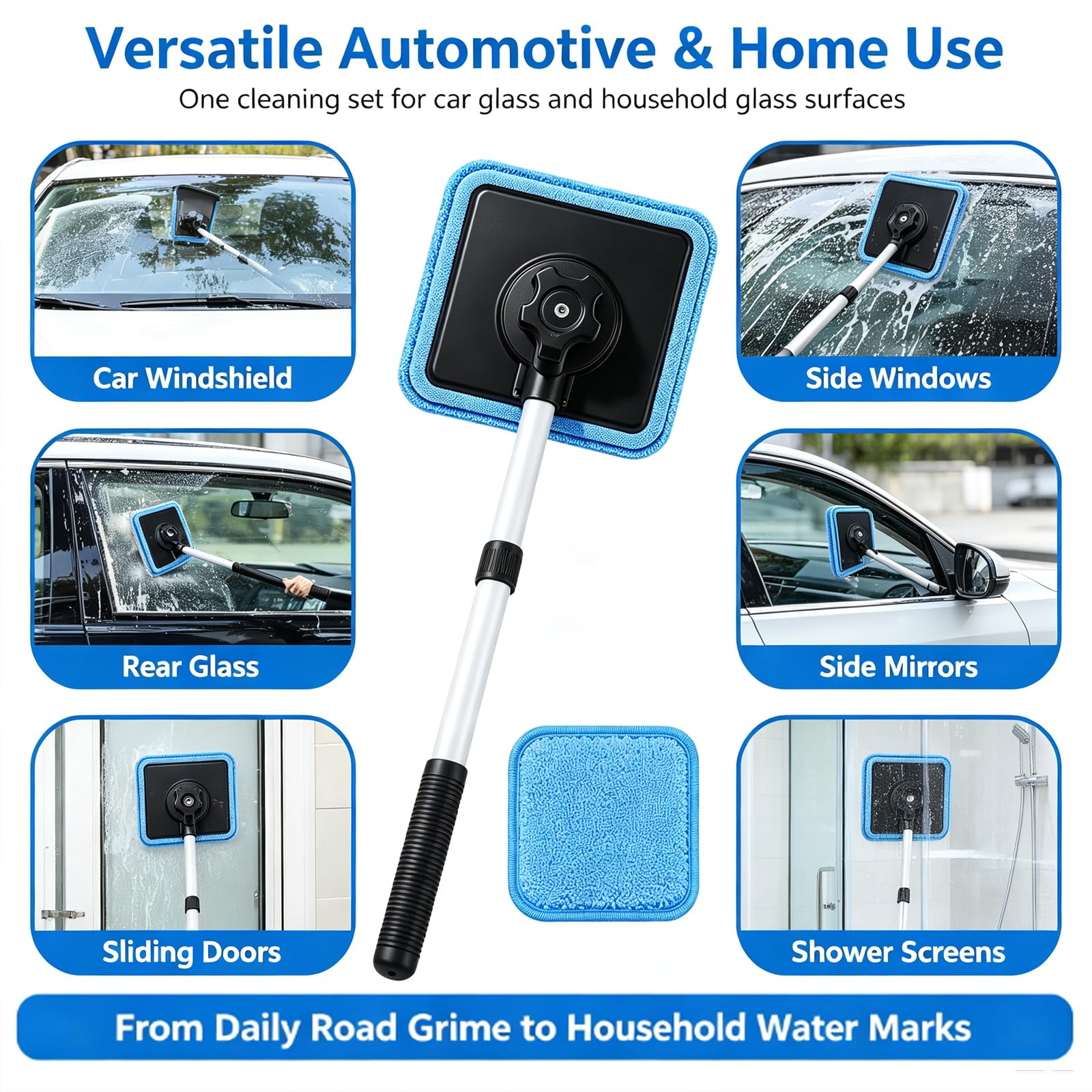 Nettoyeur De Pare-Brise Magnétique Double Face pour Voiture, (1Pcs)