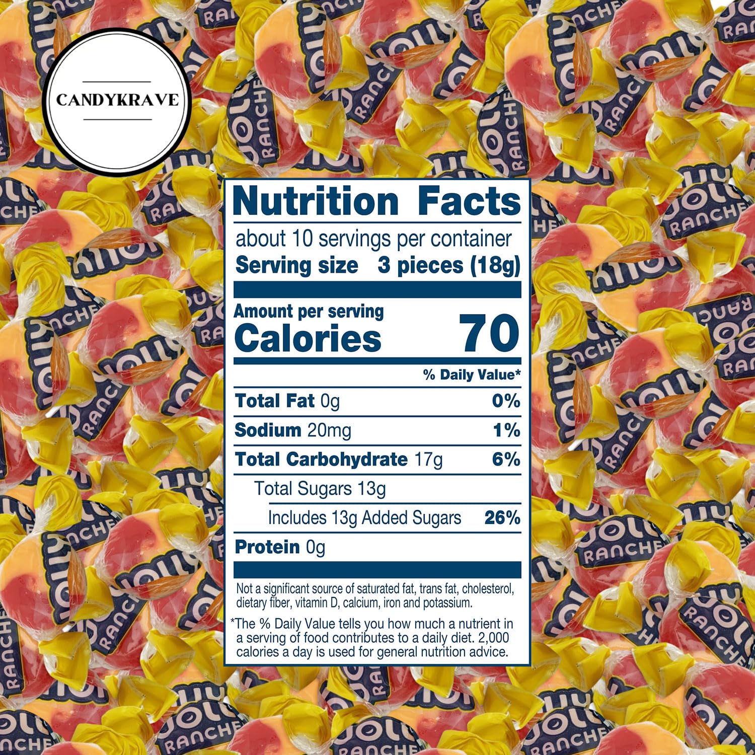 Jollie Ranchers 2 in 1 Cherry & Orange Hard Candy Pack - Delicious Fruity Flavors - Individually Wrapped Mini Candies for Halloween, Thanksgiving, Birthdays, Pinata, Gender Reveal & Pantry (1 lbs)