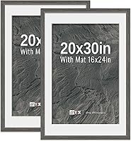 Vista 50 de VCK Paquete de 2 portarretratos de 8 x 10 pulgadas, roble natural, madera de alta gama con vidrio templado, para fotos de 5 x 7 pulgadas