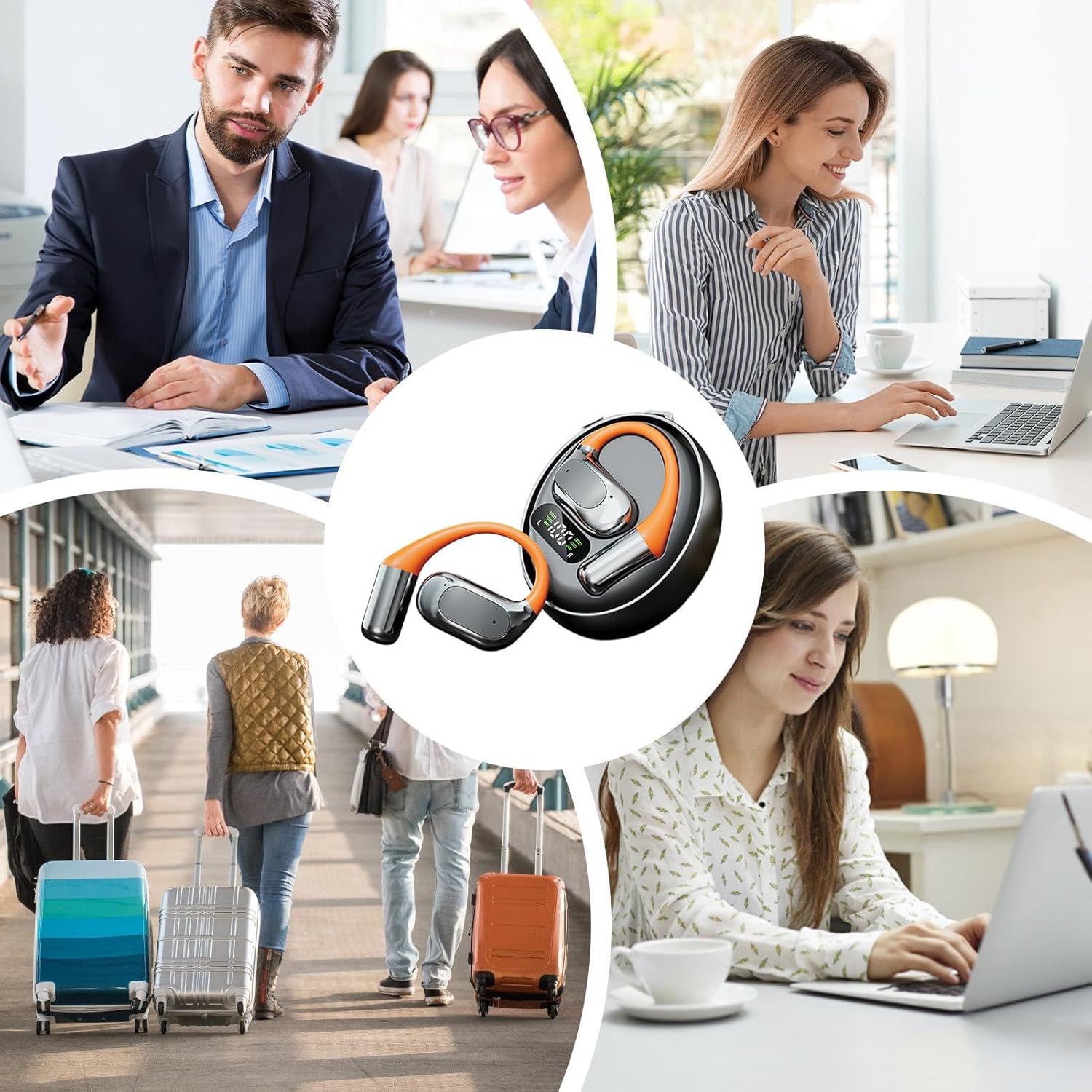 Translation Earphone | Wireless Translator Headphones,Language Translating Headphones, Instant Long Battery Life, Comfortable Fit for International Travel