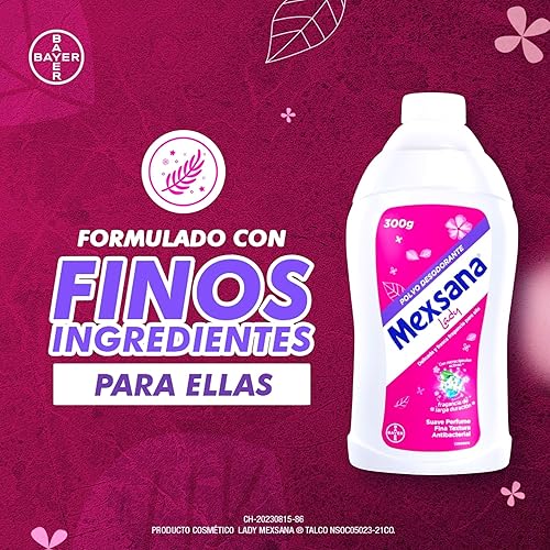 Miniatura 4 de Mexsana Lady Foot Powder, aroma floral suave, 10.58 oz + 3.00 oz paquete combinado (13.58 oz)