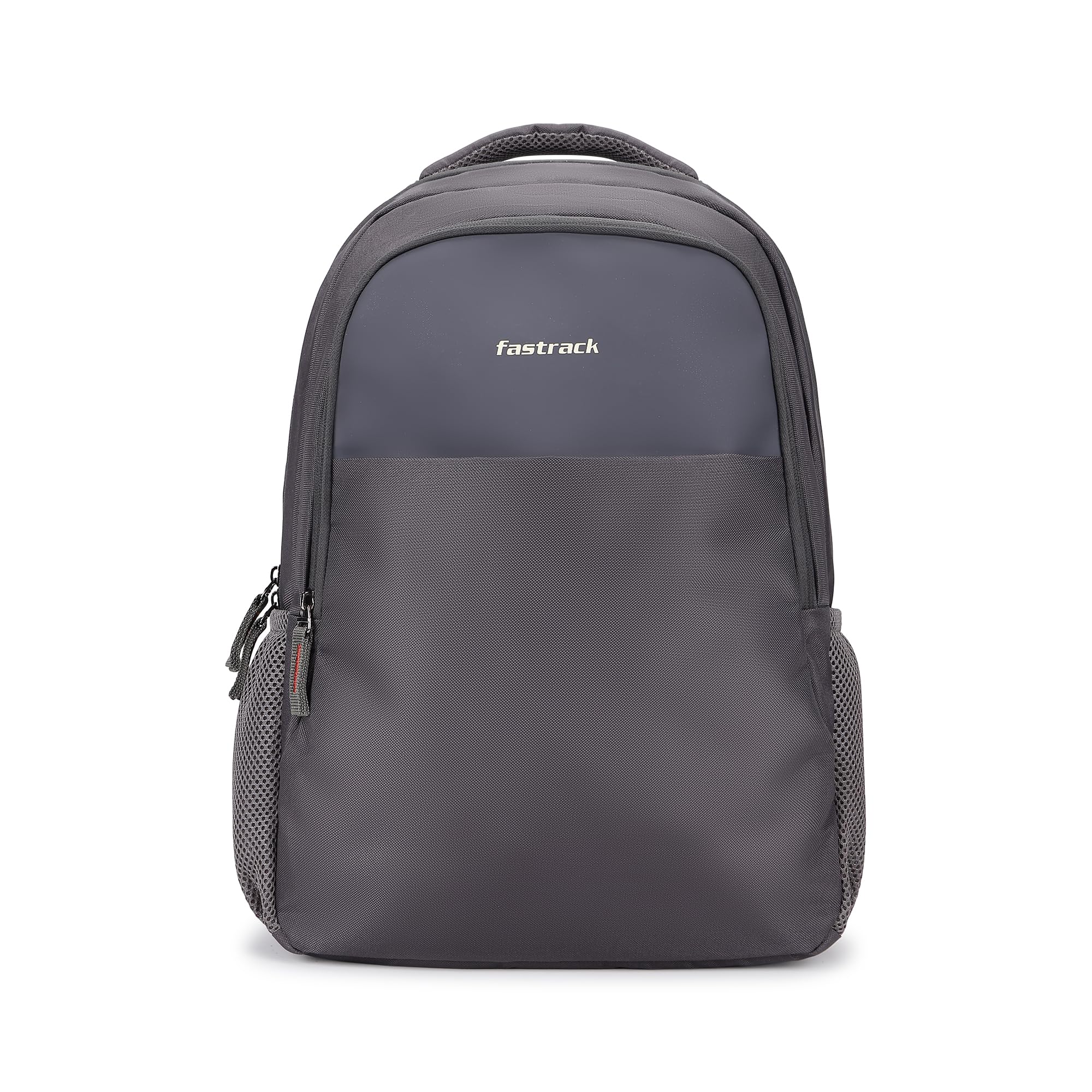 fastrack Carrypack Laptop Backpack for Men & Women | 15" Laptop Bag with Dedicated Sleeve | Durable Polyester Grey Backpack | 1 Main Compartment, Front Organizer Pocket | Dual Bottle Holders-picture-8