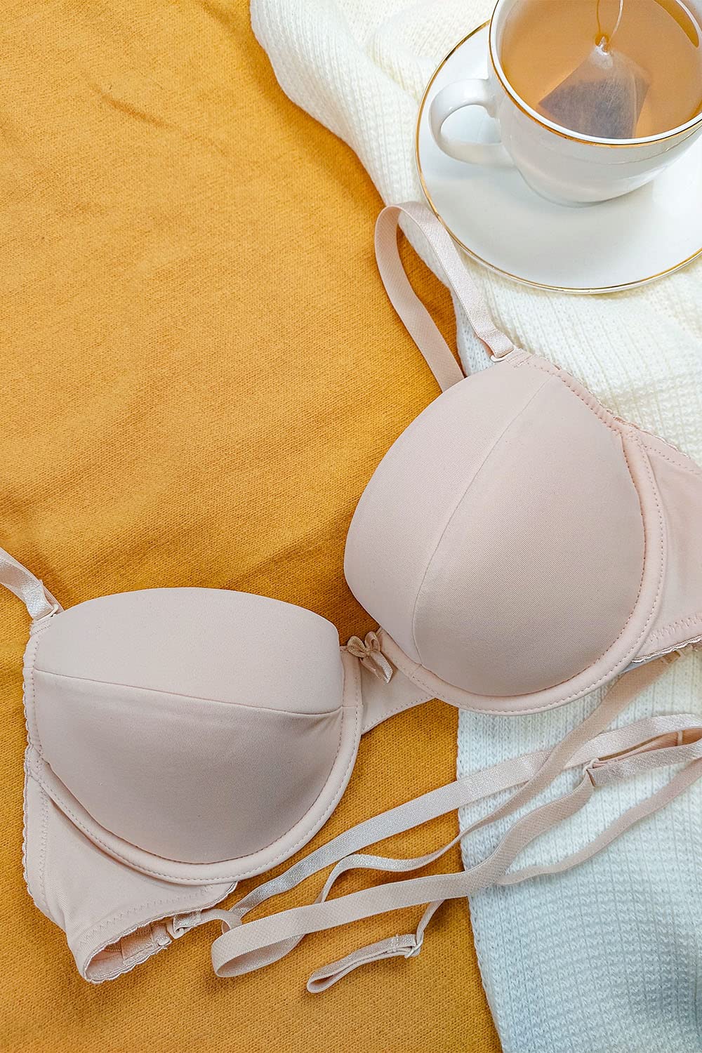 Vivisence Kate 1011 Sujetador Push-Up con Almohadillas Removibles para Mujeres Liso Tirantes Multiposición con Aros - Hecho En La UE