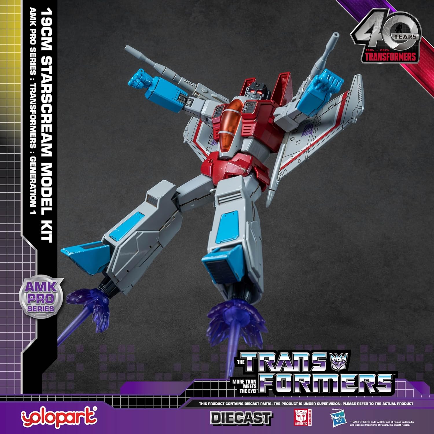 YOLOPARK Transformers Toys G1 Starscream with Upgraded Weaponry,7.48 Inch Highly Articulated Transformers Action Figures for Ages 15 and Up,No Converting Starscream Transformer Toys