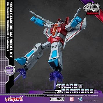 YOLOPARK Transformers G1 Starscream with Upgraded Weaponry,7.48 Inch Highly Articulated Collectible Transformers Action Figure for Ages 15 and Up,No Converting Starscream Transformer Toys