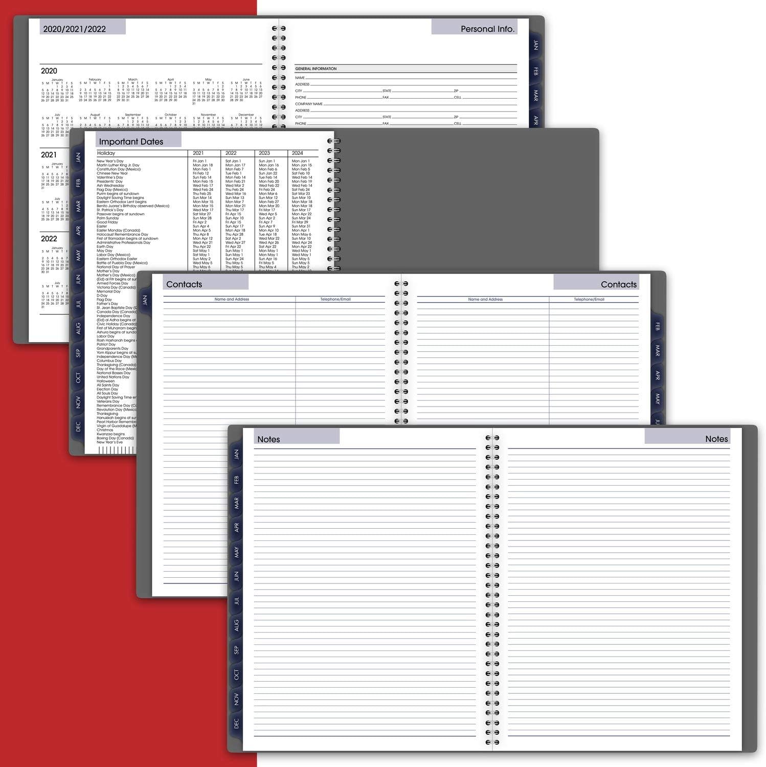 2021 Weekly & Monthly Appointment Book & Planner by AT-A-GLANCE, 8-1/2" x 11", Large, DayMinder, Gray (GC5200721)