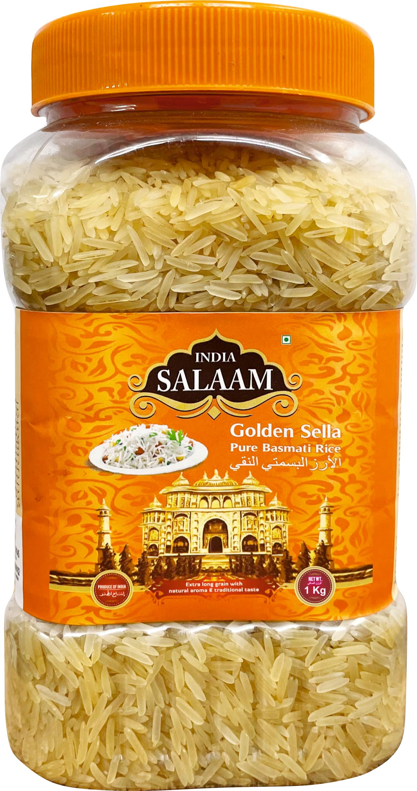 INDIA SALAAM GOLDEN SELLA BASMATI RICE GROWN NATURALLY ON THE HIMALAYA FOOTHILLS AND AGED COOKS IN 15 MINUTES AND ZERO CHOLESTROL HEALTHY MEALS, WITHOUT GMOS, BPA GLUTEN FREE RICE | Export Quality (1 K.G JAR) (B0D2XMGNXM) Amazon Price History, Amazon Price Tracker