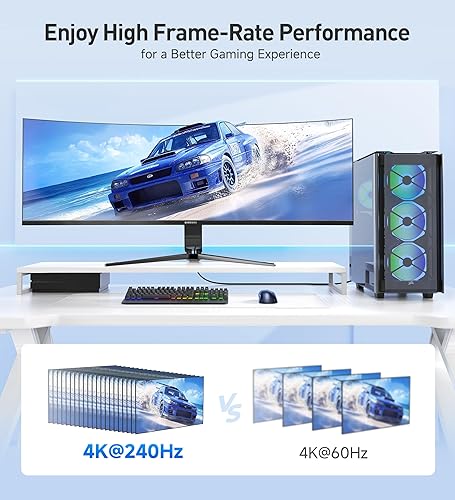 Miniatura 4 de Cable Matters Certificado HDMI de ultra alta velocidad Cable HDMI 8K de 48 Gbps de 9.8 pies con 8K 60Hz, 4K 240Hz y soporte HDR para PS5, Xbox