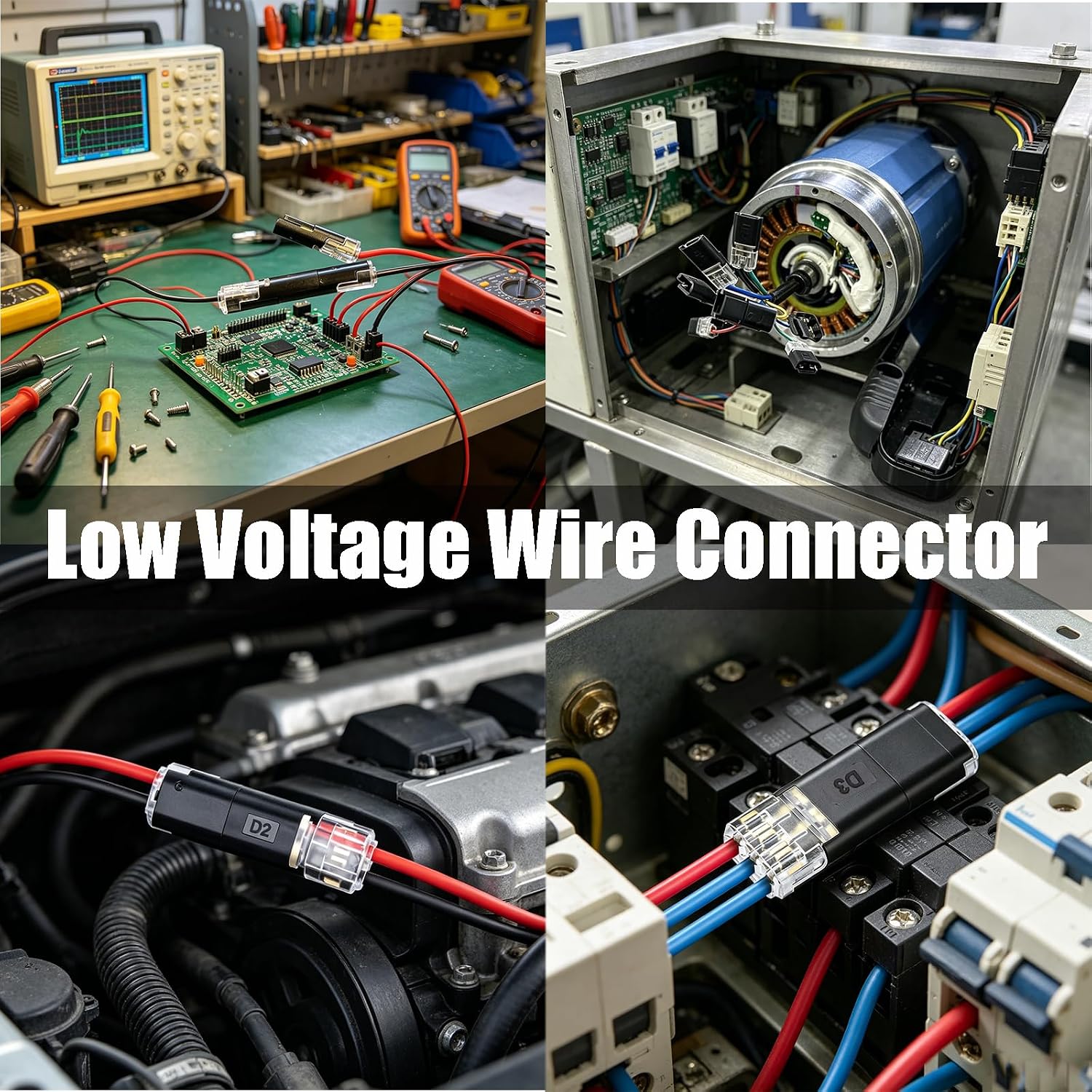 90PCS Double Wire Plug-in LED Connectors, Reusable No Stripping for Strips (1/2/3-Pin)