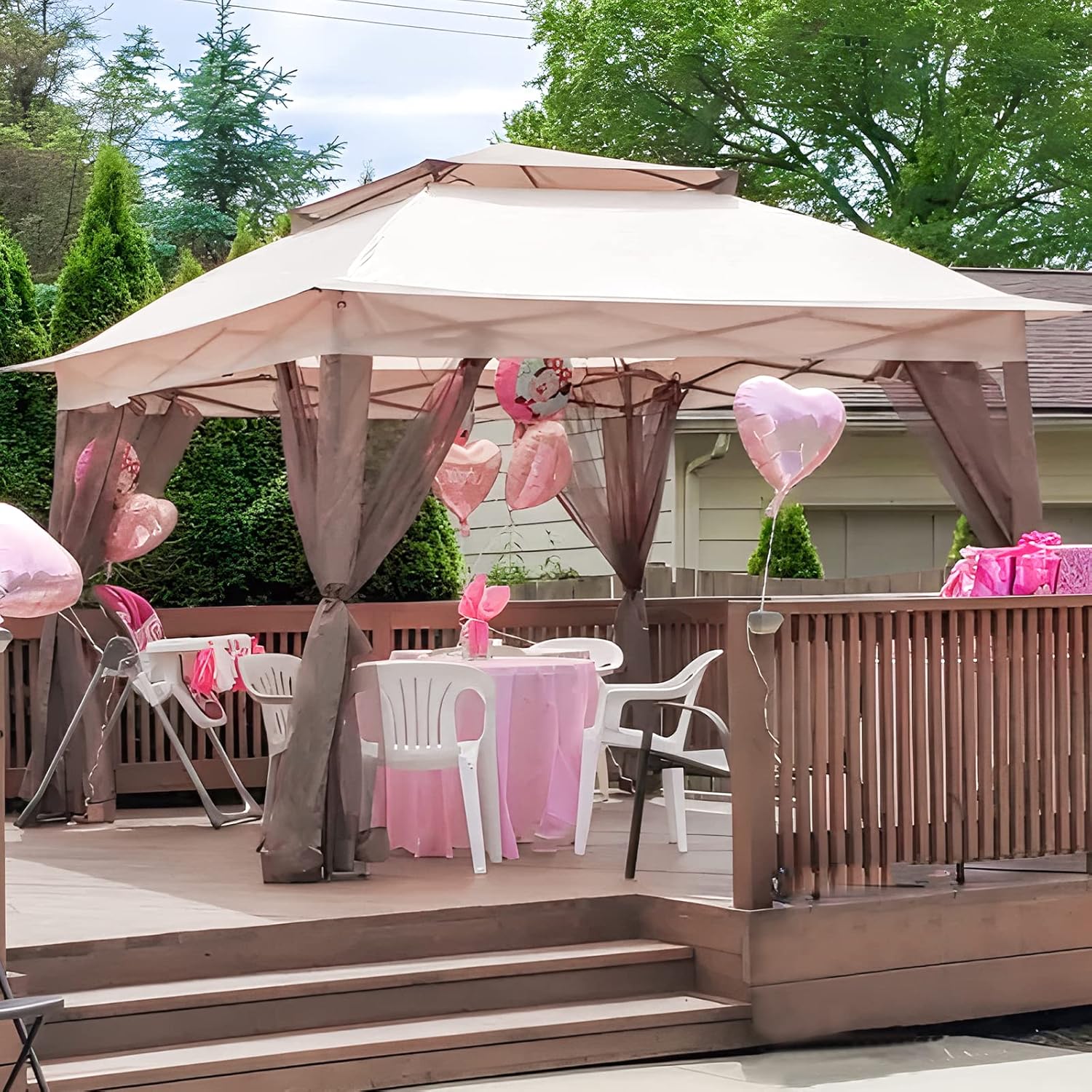 Image showing all components included in the Joyside 11x11 Pop Up Gazebo package.