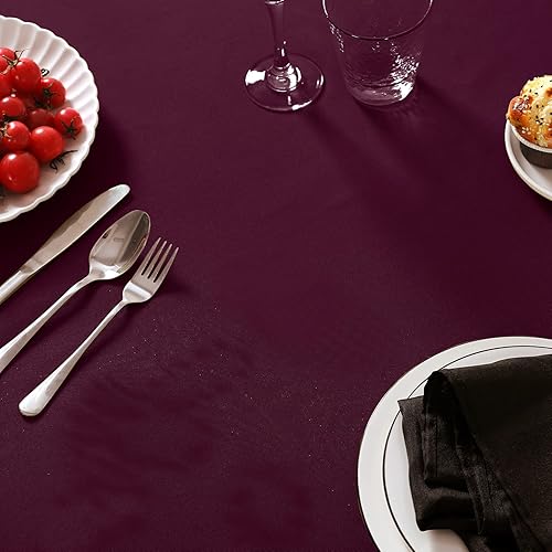 Miniatura 6 de Paquete de 2 manteles rectangulares impermeables, manteles de poliéster de 60 x 102 pulgadas, mantel de poliéster resistente a las arrugas para mesa