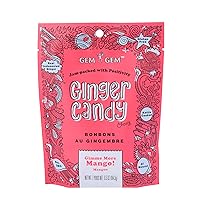 Vista 4 de Gem Gem Caramelos de jengibre masticables (Original, 6.5 oz, 1 paquete)