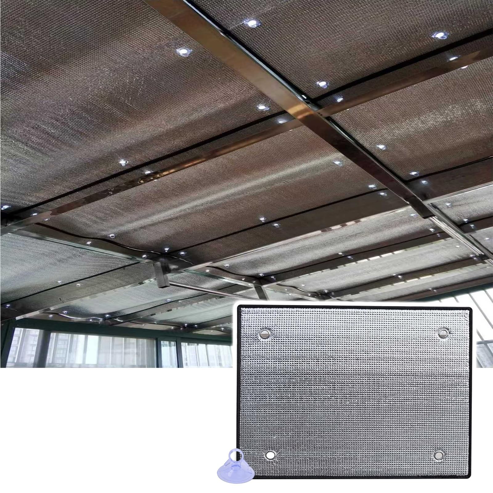 Customizable 8mm Blackout Window Film for Heat Insulation & Privacy Protection(20x67in)