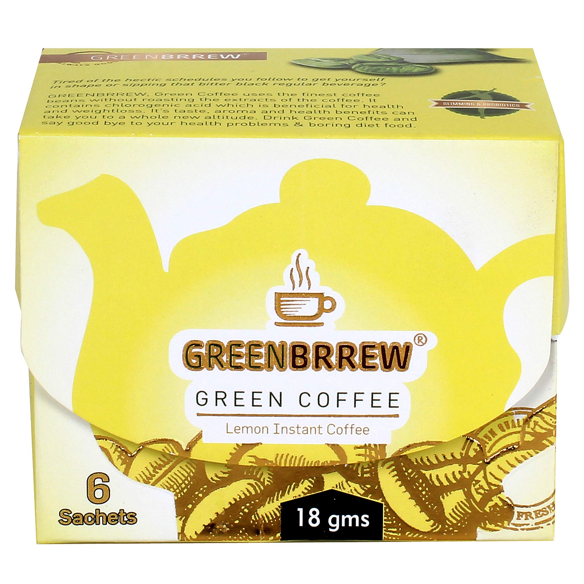 Greenbrrew Instant Green Coffee (Lemon, 6 Sachets) 18g - Easy to Use (B08W22WQL3) Amazon Price History, Amazon Price Tracker