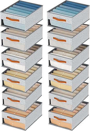 Miniatura 42 de Organizadores de armario y almacenamiento Homsorout - Juego de 8 contenedores de almacenamiento con cestas para organización Organizador de armario