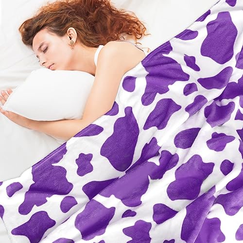 Miniatura 2 de HSEEC Manta cálida morada, manta polar suave para cama