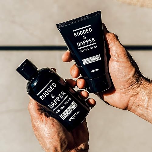 Miniatura 8 de RUGGED &amp; DAPPER Age Defense - Crema facial hidratante facial Age + Damage Defense, limpiador facial Daily Power Scrub
