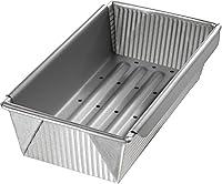 USA Pan Meatloaf Pan with Insert - Non-Stick Aluminized Steel Loaf Pan, 10x5x3 Inch, Made in USA