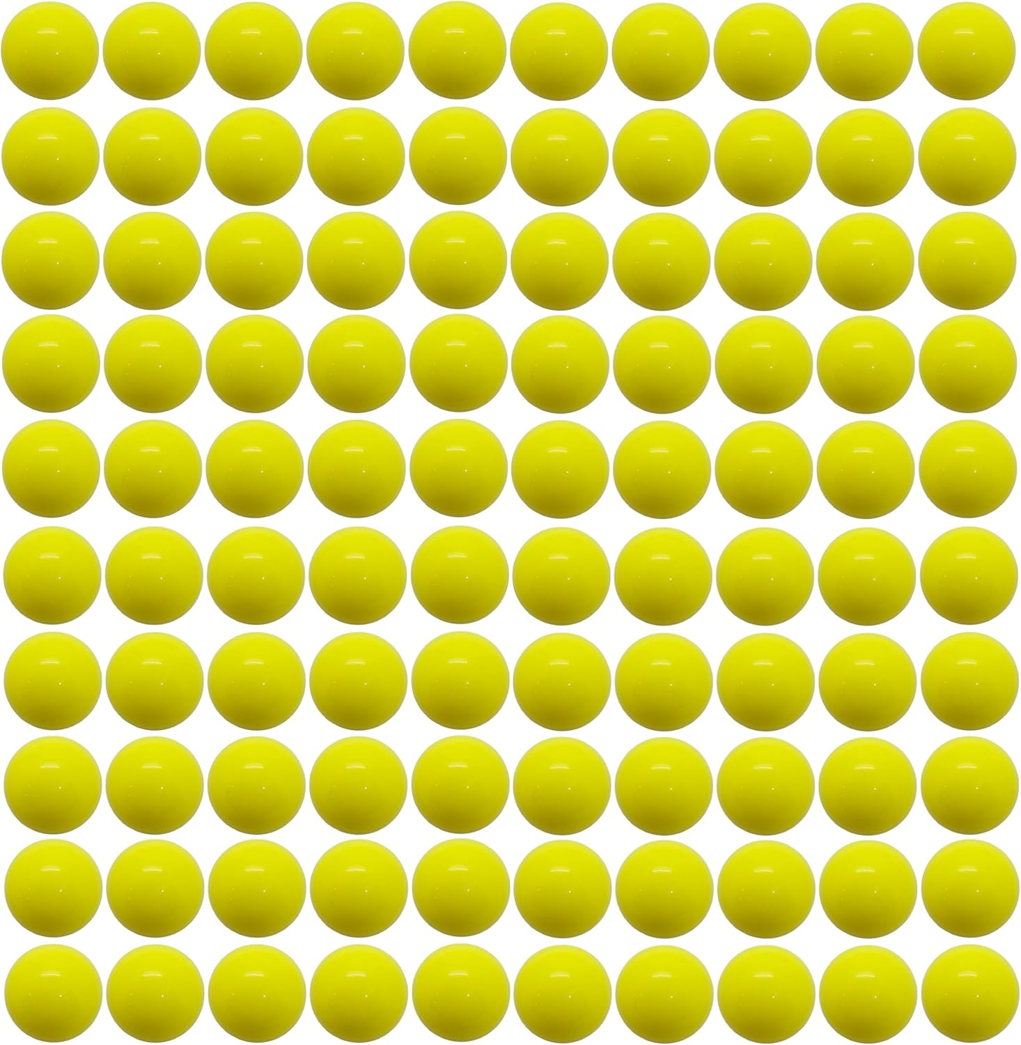 Ultimate 0.68 Cal Seamless Paintballs - 100X High-Impact PVC/Nylon Ammo for Self-Defense and Tactical Training â.“ High-Impact Jawbreaker Paintballs for Less Lethal Practice, 3.6 Grams, Yellow