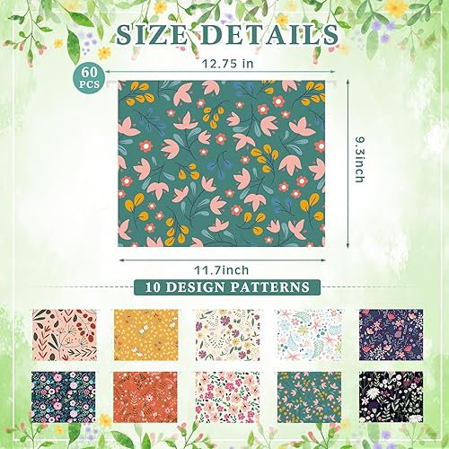 Miniatura 2 de 20 carpetas decorativas colgantes tamaño carta, bonitas carpetas de archivos de diseño, carpetas de archivos florales, organizador de carpetas de