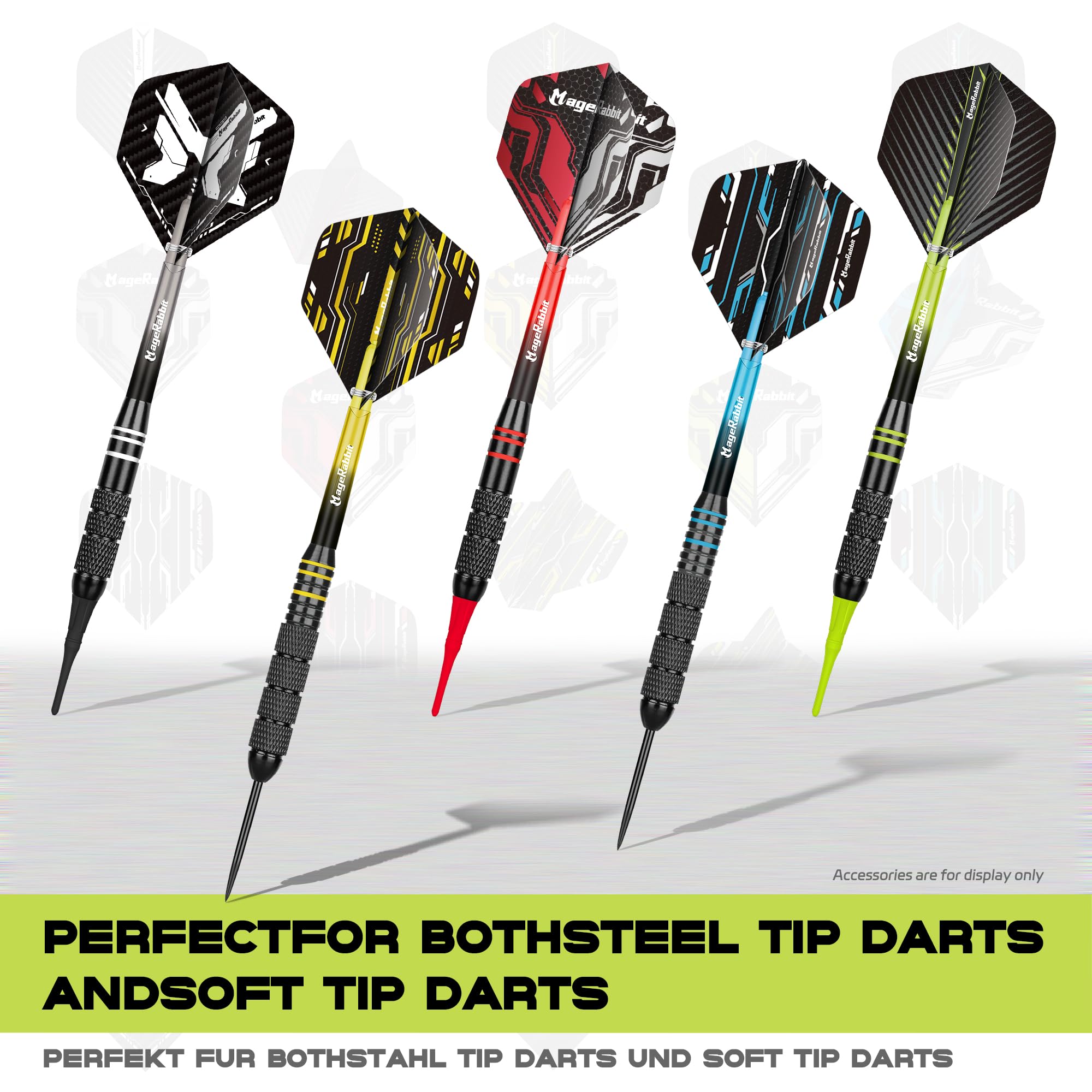 Dart-Flight 90pcs, 30Styles Standard PET Darts Zubehör, Perfekte für Soft/Steel Tip Dartpfeile