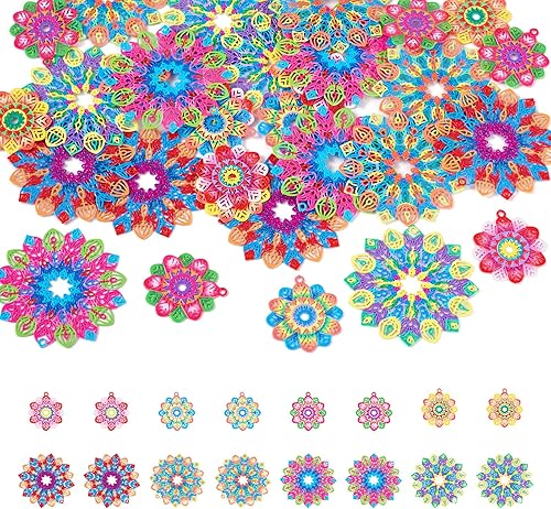 Colgantes de conectores de filigrana, Acero inoxidable, No es una piedra preciosa