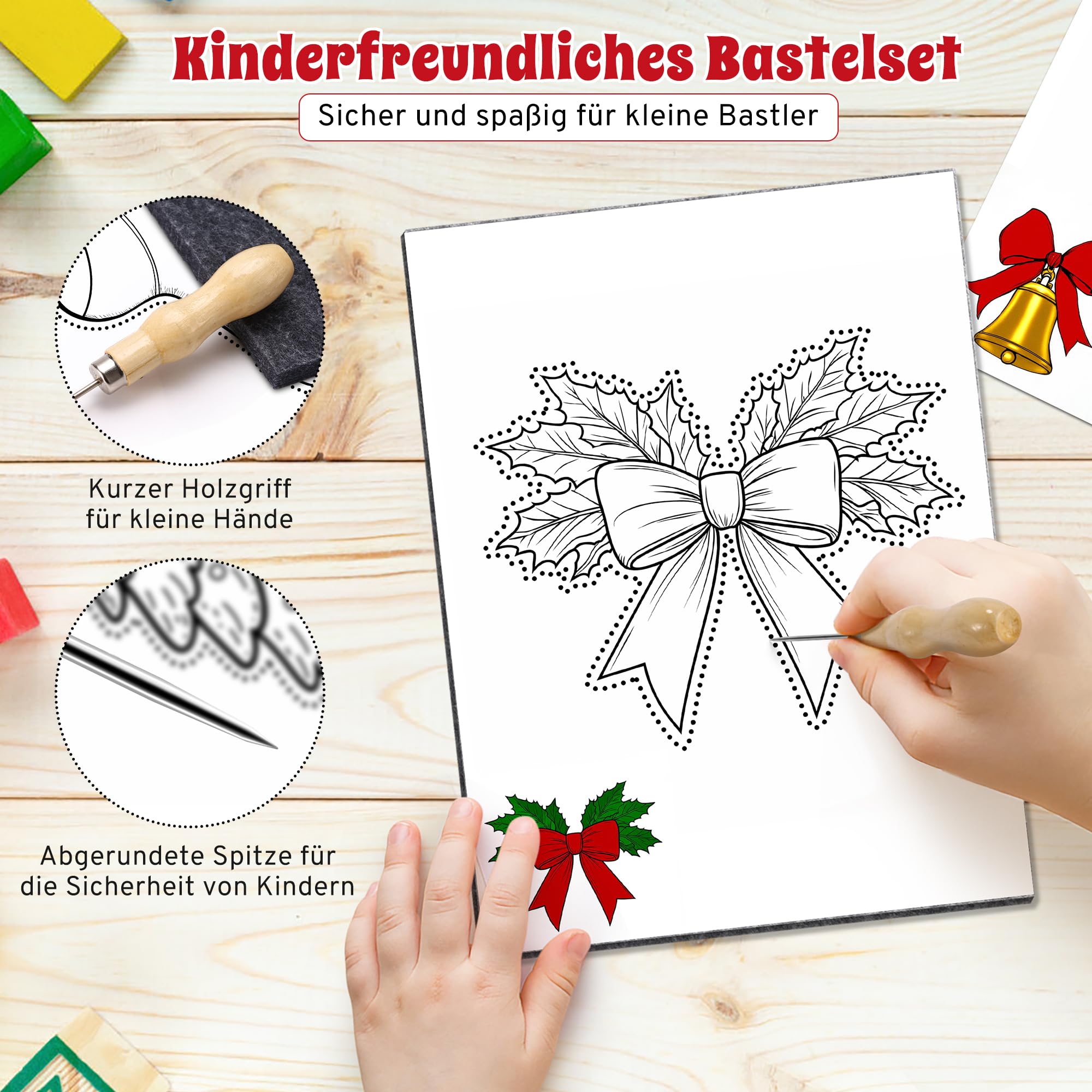 DazSpirit Set Di Punteruolo Per Bambini Dai 4 Anni In Su Kit Completo