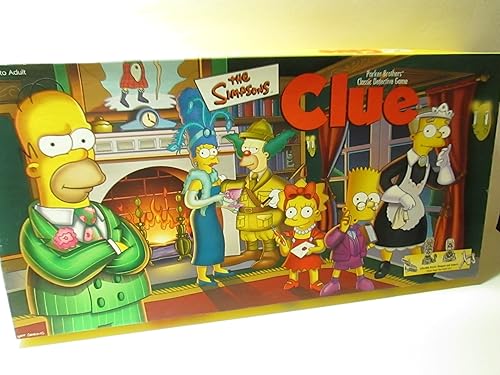 Simpsons The CLUE Juego de mesa 1 edición con piezas de peltre