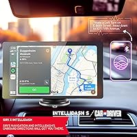Vista 13 de Car and Driver INTELLIDASH PRO - Pantalla táctil IPS inalámbrica con Bluetooth, SiriusXM, Siri Assistant. Soporte para parabrisas de tablero