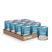 Progresso New England Clam Chowder Soup, Sopa Enlatada Tradicional, Sem gl&uacute;ten, 18,5 oz Pack de 12