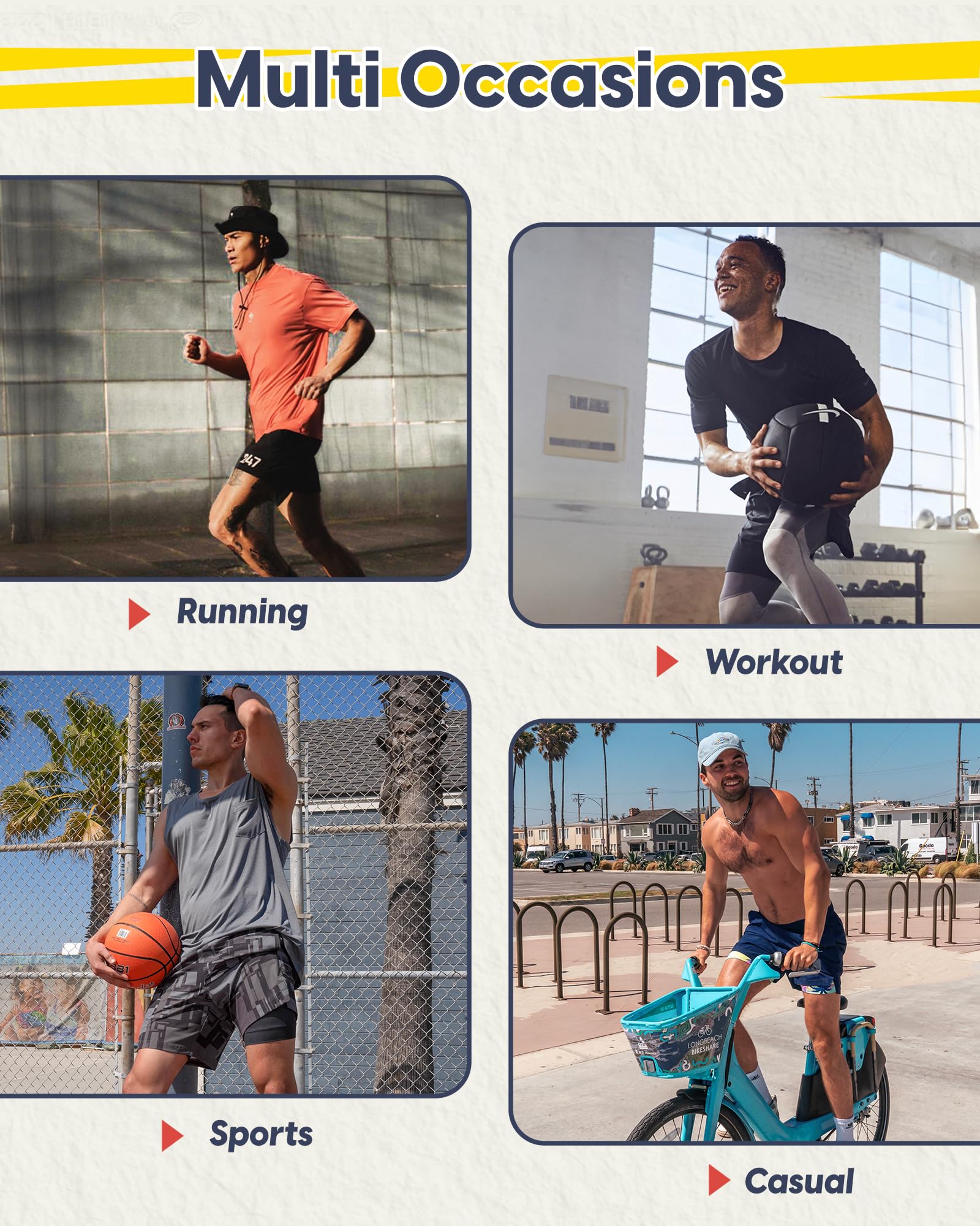 maamgic Pantalones cortos de entrenamiento para hombre, estilo retro, de 5 pulgadas, con forro, secado rápido, pantalones cortos deportivos 2 en 1