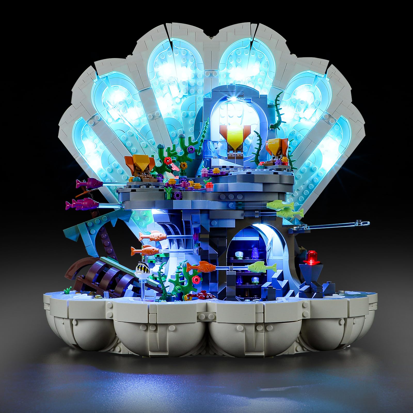 Mililier LED Light Kit for Lego Disney 43225 The Little Mermaid Royal Clamshell Set, Compatible with Lego 43225 Building Blocks Model(Not Include
