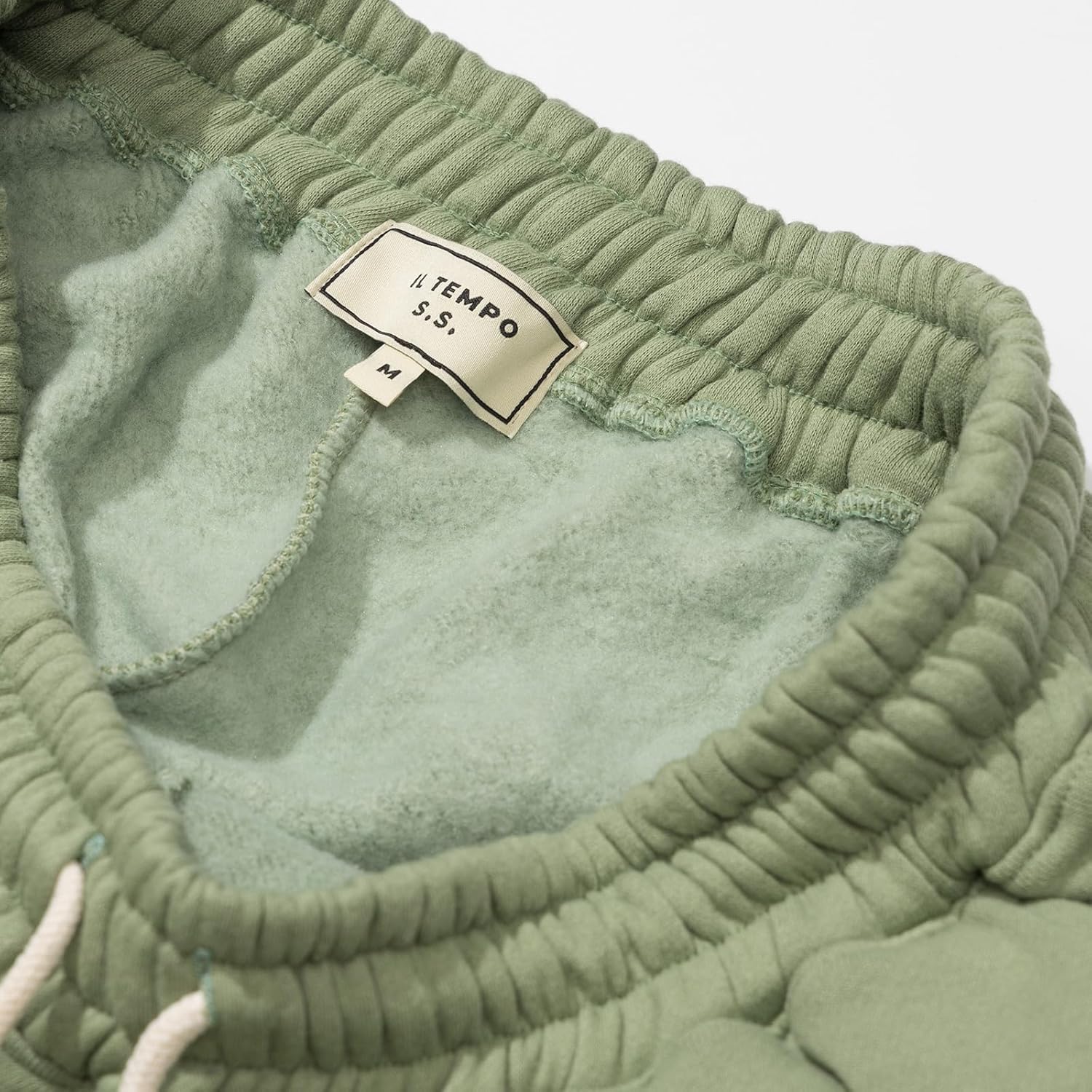 Loose Fit Jogger Pants | K-Fashion Midweight Fleece-Lined Sweatpants, Pre-Shrunk - Sage Green