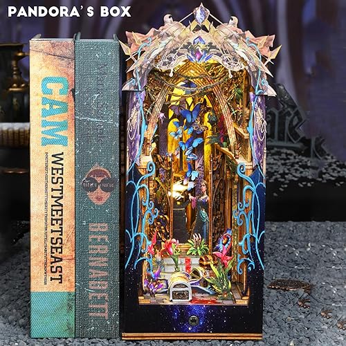 Miniatura 3 de Spilay Kit de estantería de bricolaje, estantería de casa de muñecas de bricolaje, estantería decorativa integrada, kit de fabricante de modelos con