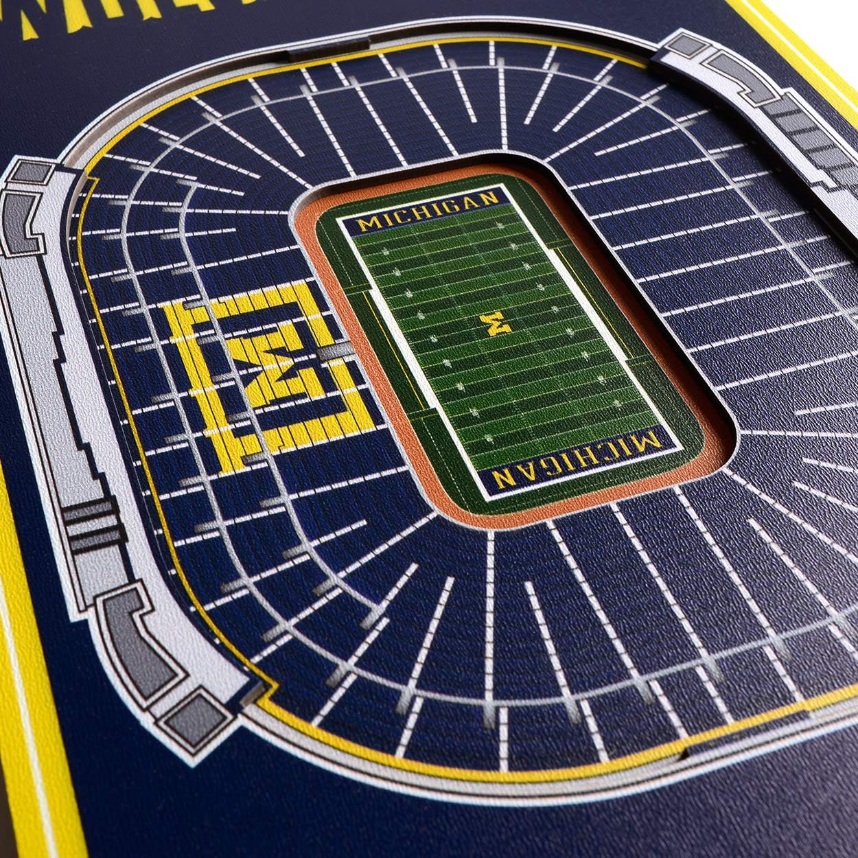 NCAA Michigan Wolverines Michigan Stadium 3D Stadium Banner-8x323D Stadium Banner - 8"x 32", Team Colors, 8" x 32" : Sports & Outdoors
