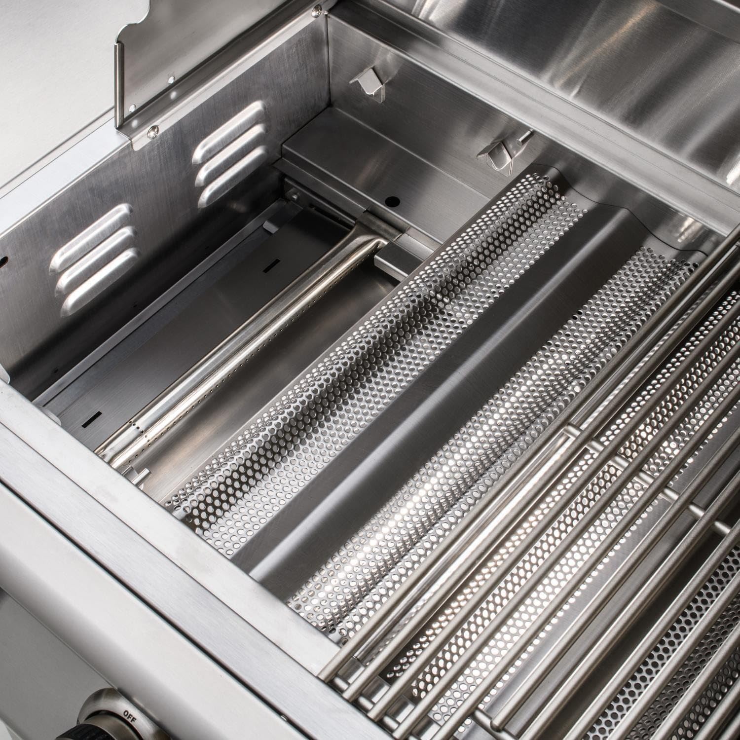 Blaze Prelude LBM 4-Piece 32-Inch Natural Gas Outdoor Kitchen Package w/Double Side Burner & Refrigerator - BLZ-4LBM126-NG-4PC-SC