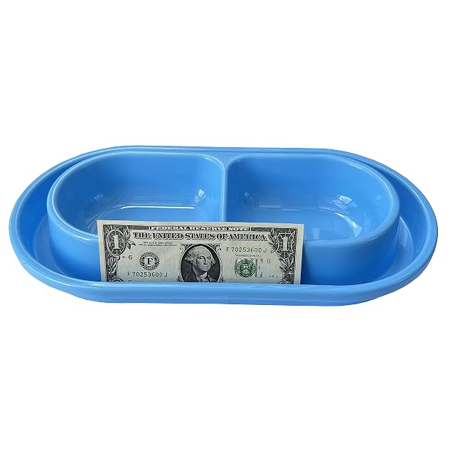 Foto 4 de 8 de GRPET Plato Antihormigas para Gatos Gatitos, Comedero para Perros, Azul, M
