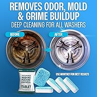 Vista 3 de Sudstainables - Pastillas limpiadoras de lavadora (paquete de 24) – Limpieza profunda, removedor de olores y residuos para lavadoras de carga