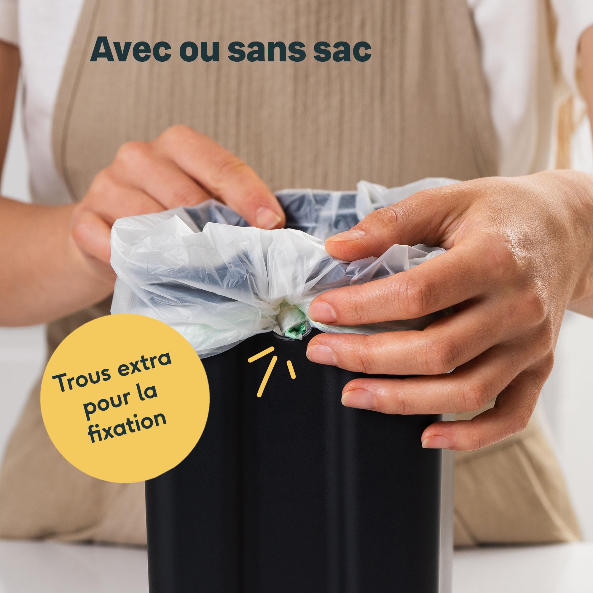 SILBERTHAL Petite Poubelle de Table INOX 4L - Bac à Compost | 4 filtres inclus, avec couvercle, sans odeur ni insectes