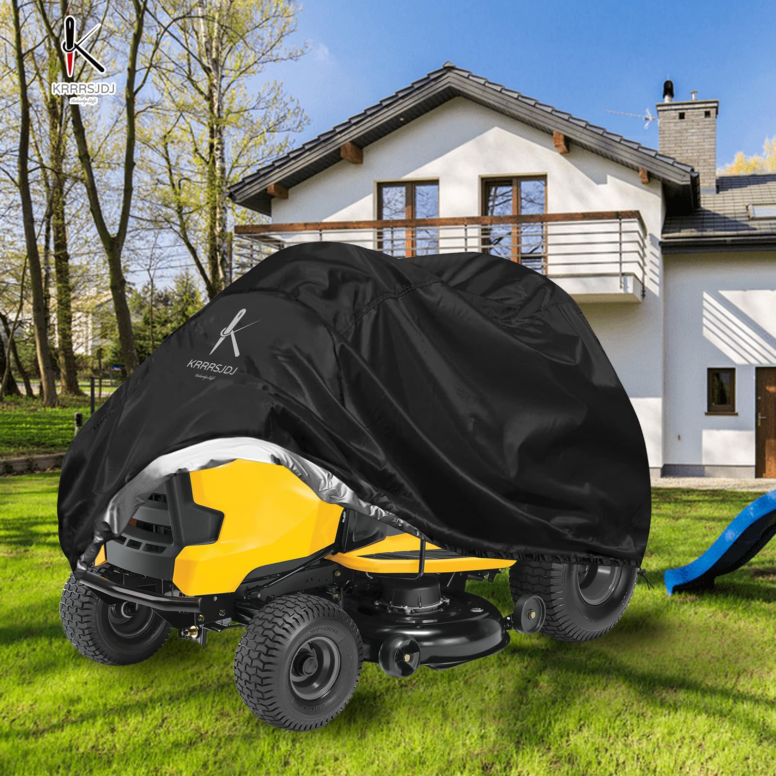 Horse Mower Cover, Waterproof, Riding Lawn Mower Cover, Windproof, Garden Tractor with Rope, 420D Oxford Fabric, Dustproof, Durable, 177 x 110 x 110 Horse Mower Cover, Waterproof, Riding Lawn Mower Cover, Windproof, Garden Tractor with Rope, 420D Oxford Fabric, Dustproof, Durable, 177 x 110 x 110
