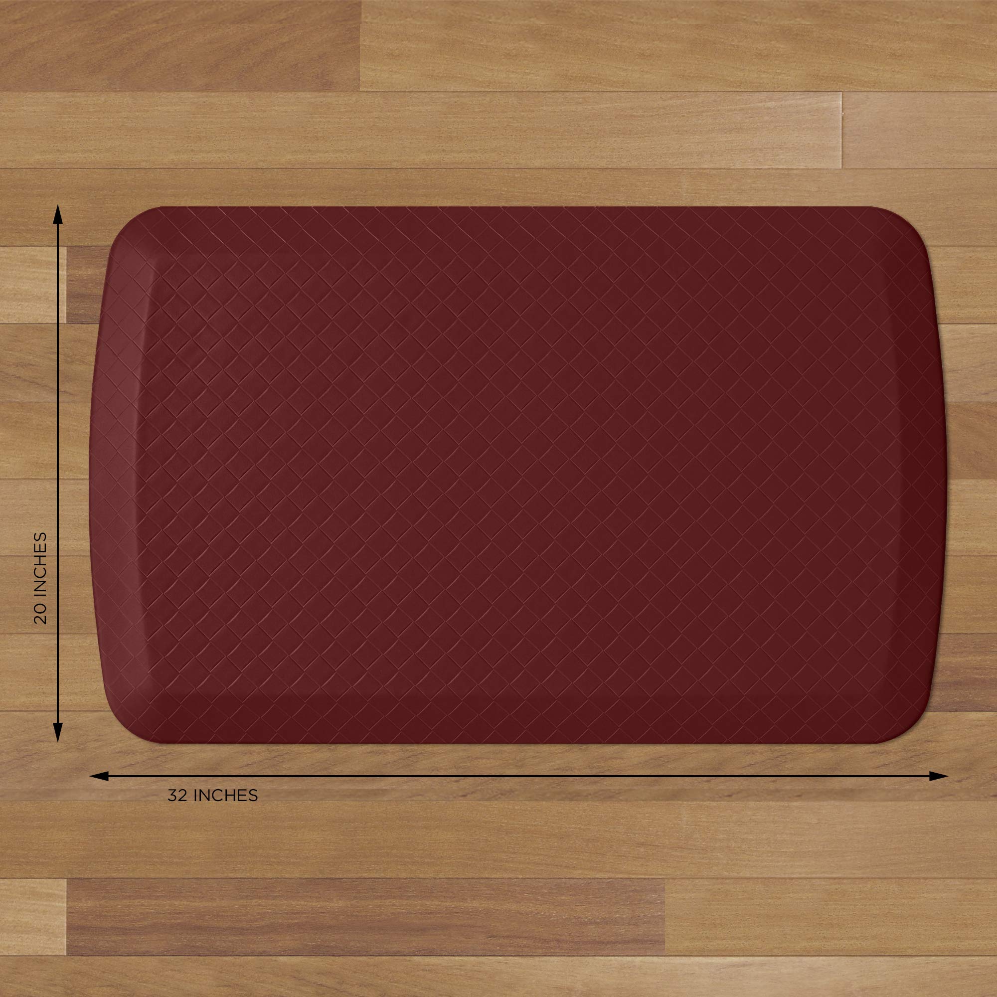 Ribbed Antifatigue Mat- Vinyl- 36 x 60- Gray