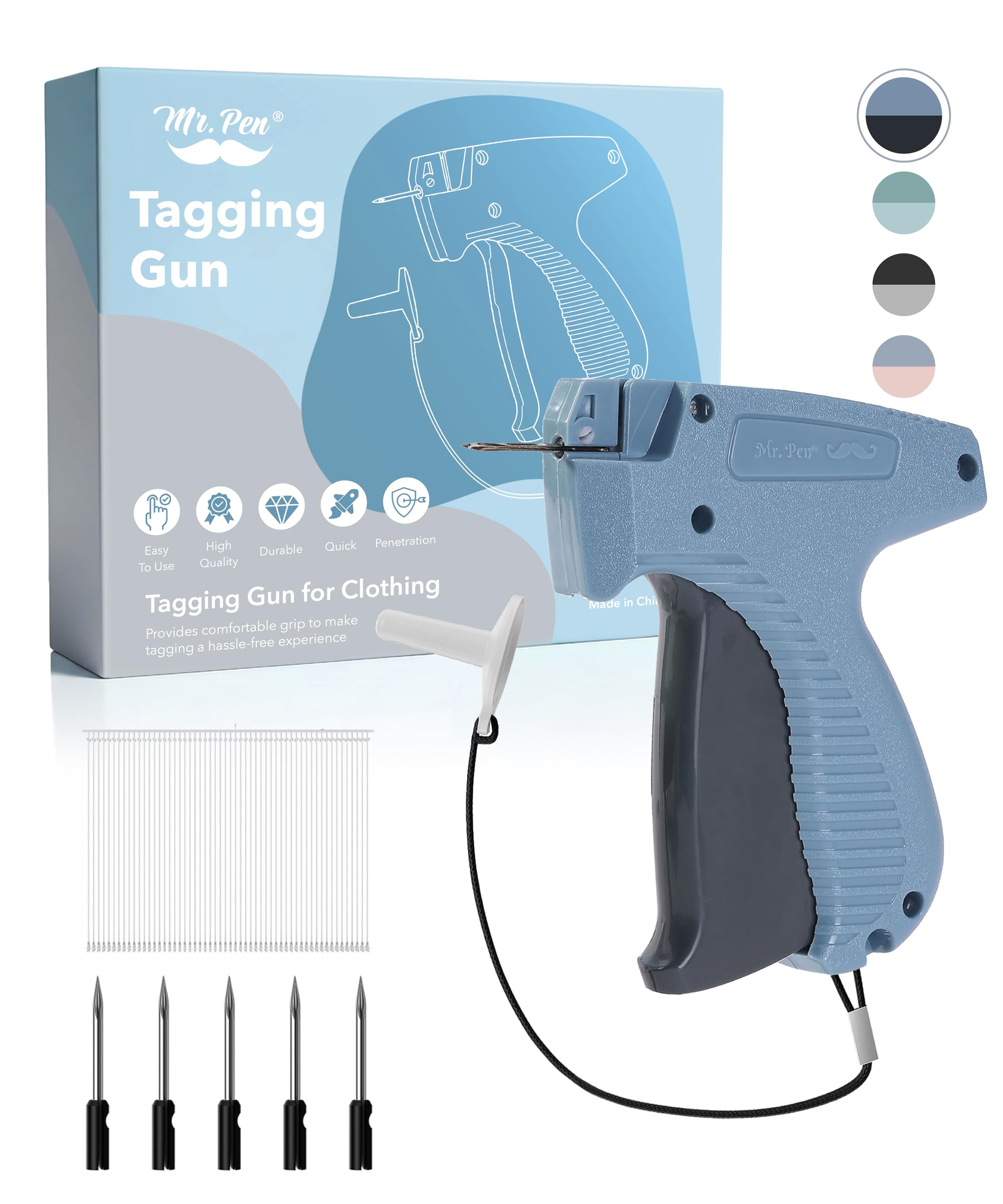 Mr. Pen - Price Tagging Gun, Hangtag Attacher with 1000 Barbs and 5 Needles, for Retail Stores, Garage Yard Sales