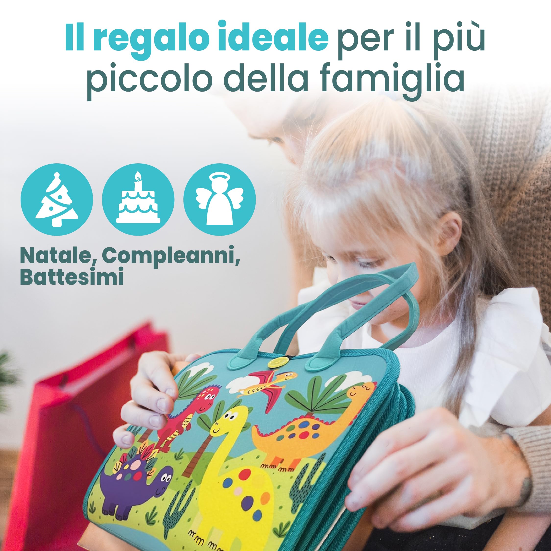 Busy Board Montessori 1 Anno 2 Anni Libro Montessori Interattivo Pannello Sensoriale Bambini Busy Book Tavola Sensoriale Montessori attività Sensoriali Giocattolo Educativo Regalo