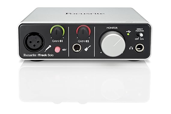 Focusrite iTrack FCTMOIS0010 Solo Lightning and USB Compatible Audio Interface