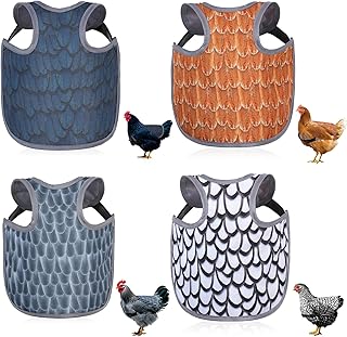 Chicken Saddles for hens, Chicken Apron Back Protector for Hens With Adjustable Strap, Chicken Hen Mating Saddle (Black, white, gray, yellow)