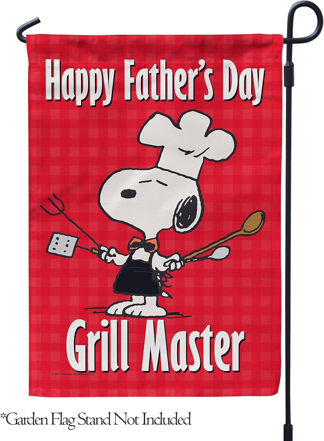Flagology, PEANUTS Happy Father's Day Grill Master – Garden Flag 12" x 18", Officially Licensed PEANUTS®, Father's Day