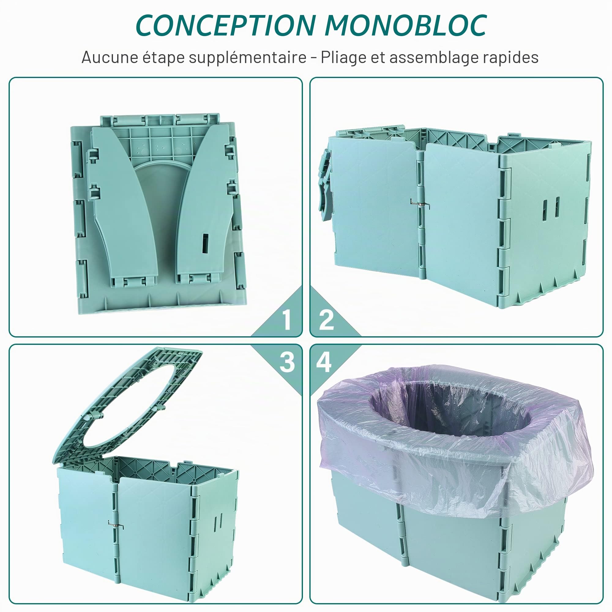 Pot pour les déplacements - Siège de toilette pliable pour enfants - Pot Vegena pour enfants avec poches - Pour voiture, camping, voyage
