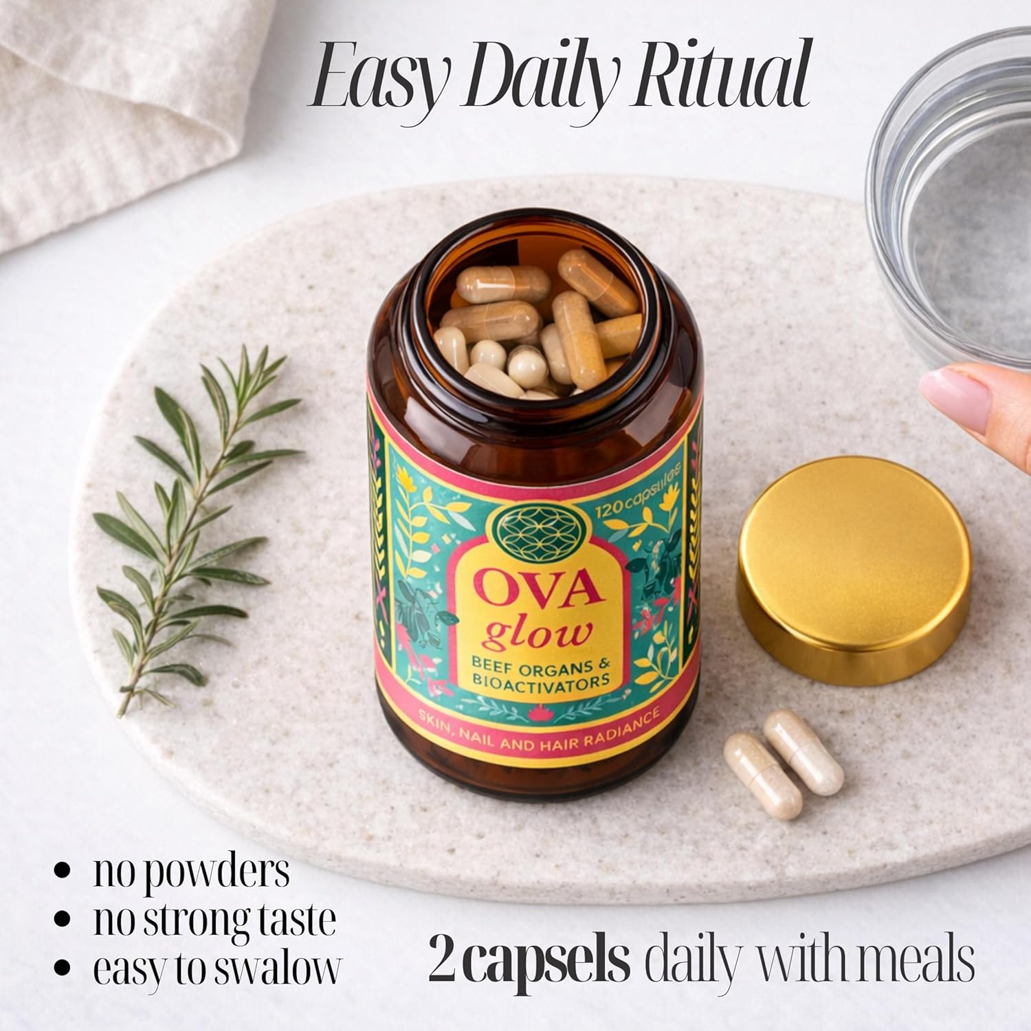 Vitamins for Women with Grass-Fed Beef Organs and Collagen Blend, Featuring Placenta, Bone Marrow, Thymus, Amla, Astaxanthin, MSM, Pearl Powder & Bamboo Silica – 60-Day Supply - Image 8