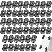 Vista 8 de Honoson - 48 ruedas giratorias autoadhesivas para electrodomésticos, deslizadores, universales, giratorias de 360°, para cocina pequeña Transparente