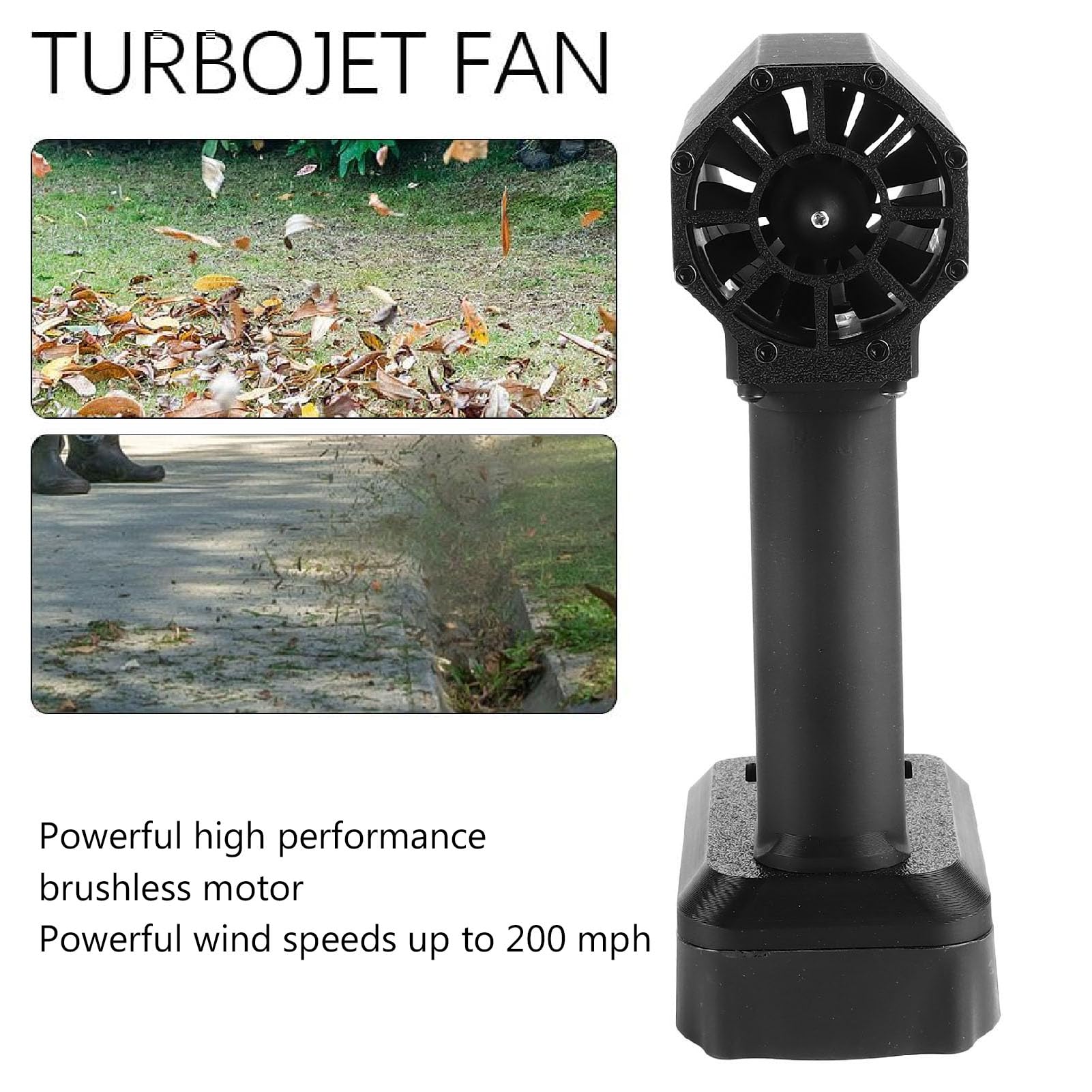 Soffiatore elettrico a getto secco PETG 150000 giri/min Turbofan ad alta velocità Potente spolverino senza fili per la pulizia dell'auto Campeggio esterno (per Makita)